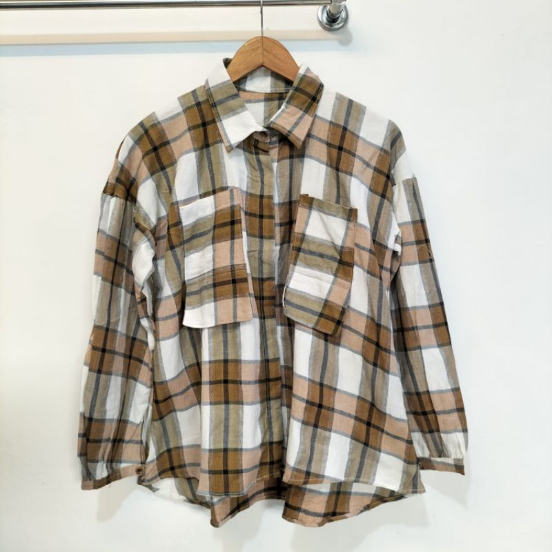 KEMEJA POCKET FLANEL | KEMEJA FLANEL WANITA