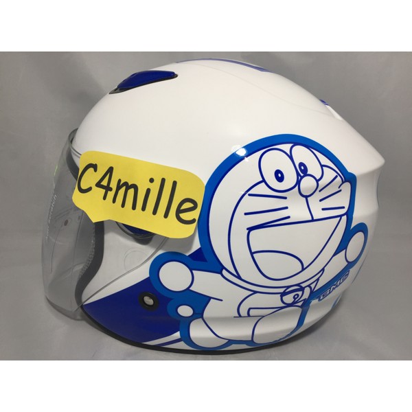 Good Product Helm BMC Milan Retro Doraemon White blue