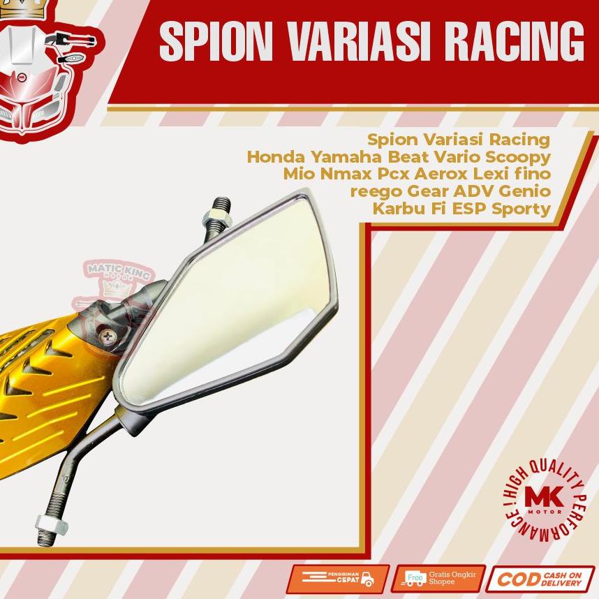 ☏ Spion Variasi Racing Honda Yamaha Beat Vario Scoopy Mio Nmax Pcx Aerox Lexi fino Freego Gear ADV Genio Karbu Fi ESP Sporty ✺