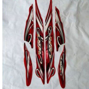 striping sticker & list body motor Mio sporty smile 2011 full bodi merah