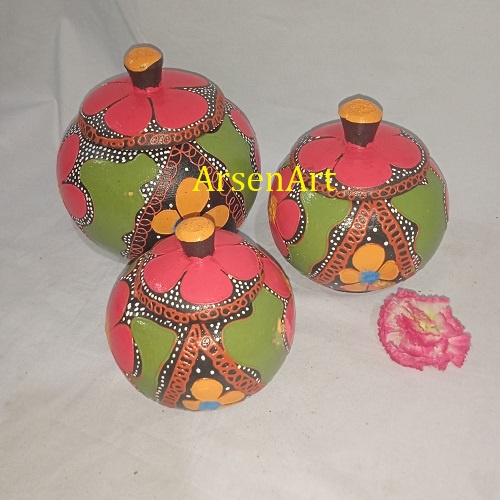 Toples Keller Kayu Antik Satu Set 3 Pcs Pajangan Hiasan Ruang / Kamar