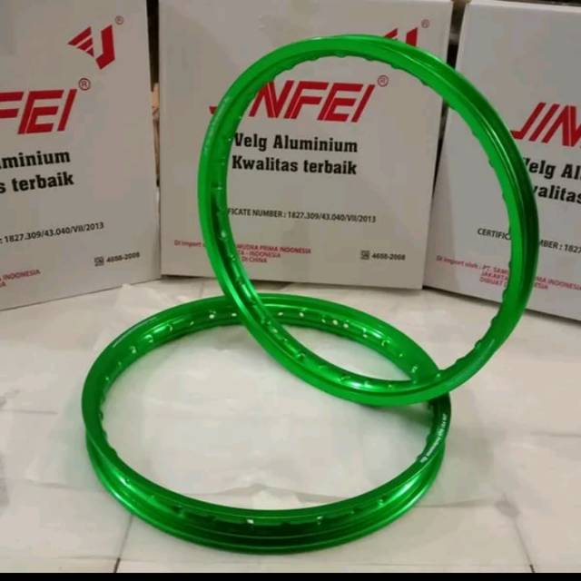 Velg jinfei 160/160 17 hijau . Velg jinfei ring 17 160 hijau sepasang