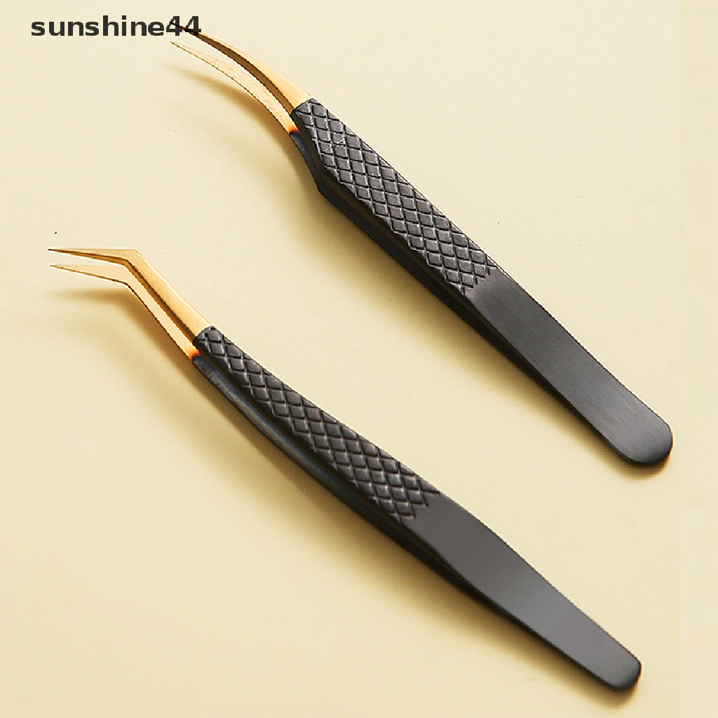 Sunshine 1pc Pinset Bulu Mata Extension Profesional Anti Statis