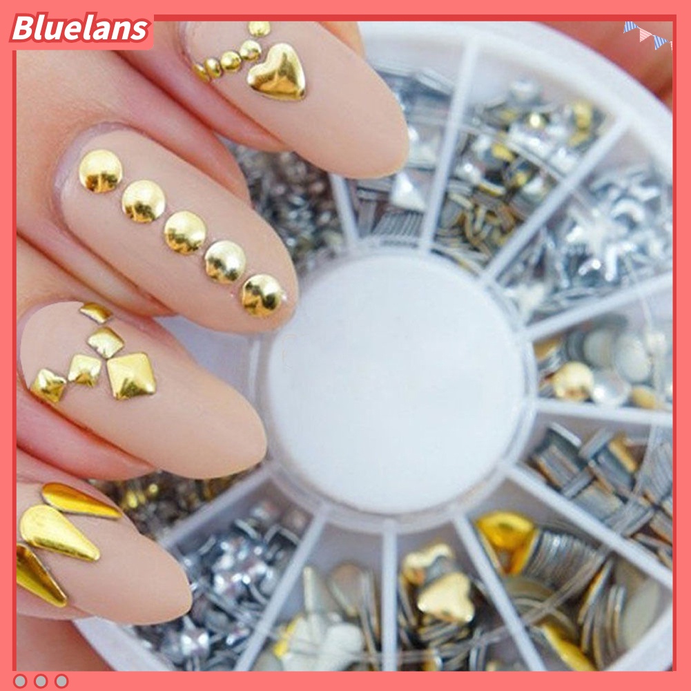 Bluelans Roda Dekorasi Nail Art / Manicure DIY Bentuk Bintang Warna-Warni