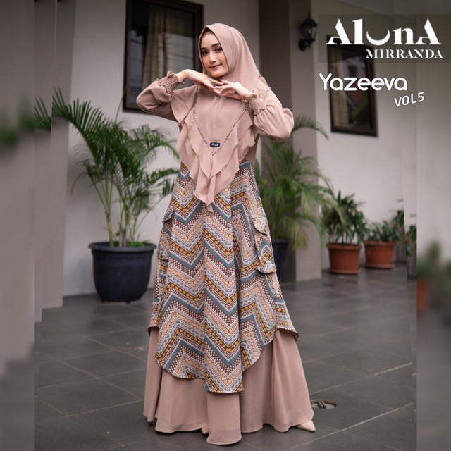 Gamis Yazeeva Vol.5 Syari Set By Aluna Mirranda