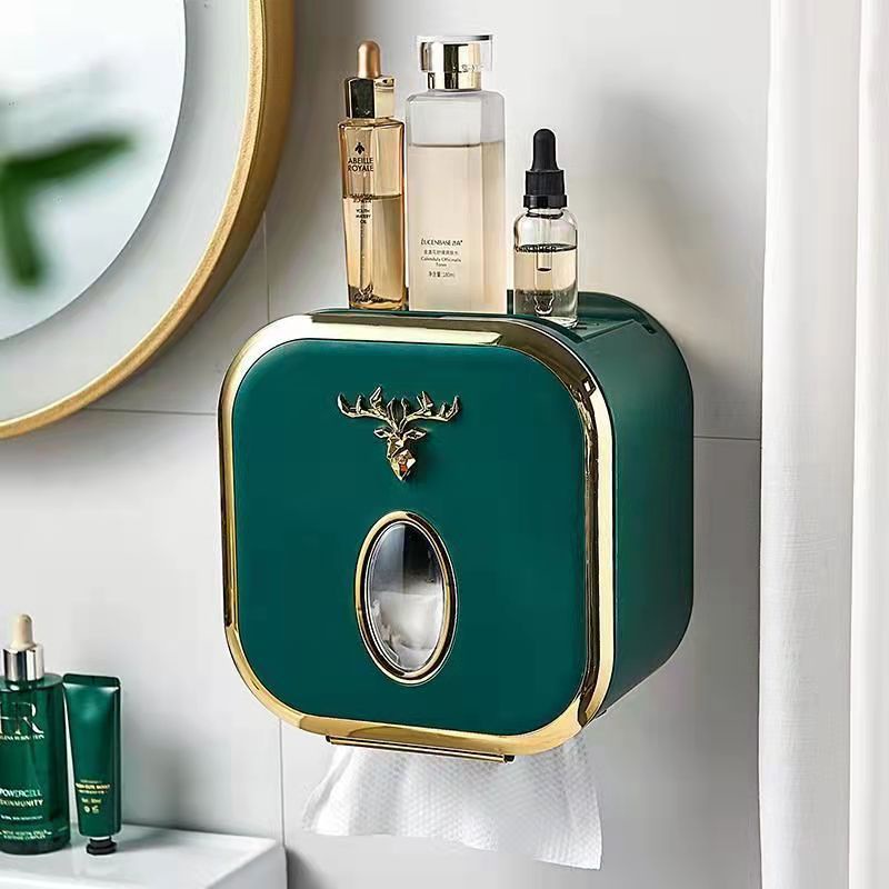 UNIK Kotak Tisu Toilet / Tempat Tisu Kamar Mandi / Tempat tisu Deer / Tempat Tisu Toilet Kotak Tisu 