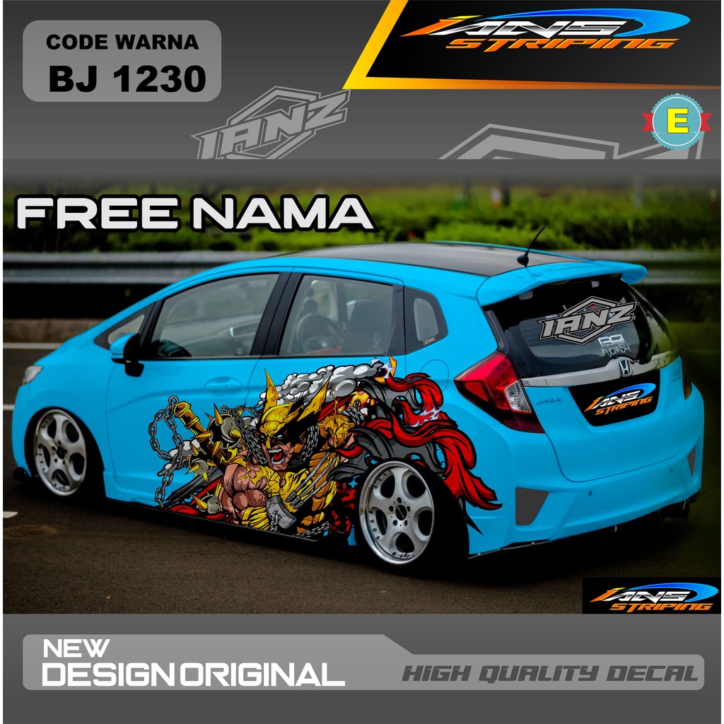 STIKER DECAL MOBIL JAZZ / VARIASI STIKER MOBIL AGYA / DECAL STICKER MOBILIO AYLA DLL