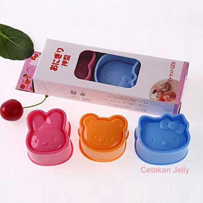 [DEASHOP] CETAKAN NASI BENTO 1 SET ISI 3 PCS / BENTO RICE MOLD 3 PCS KARAKTER