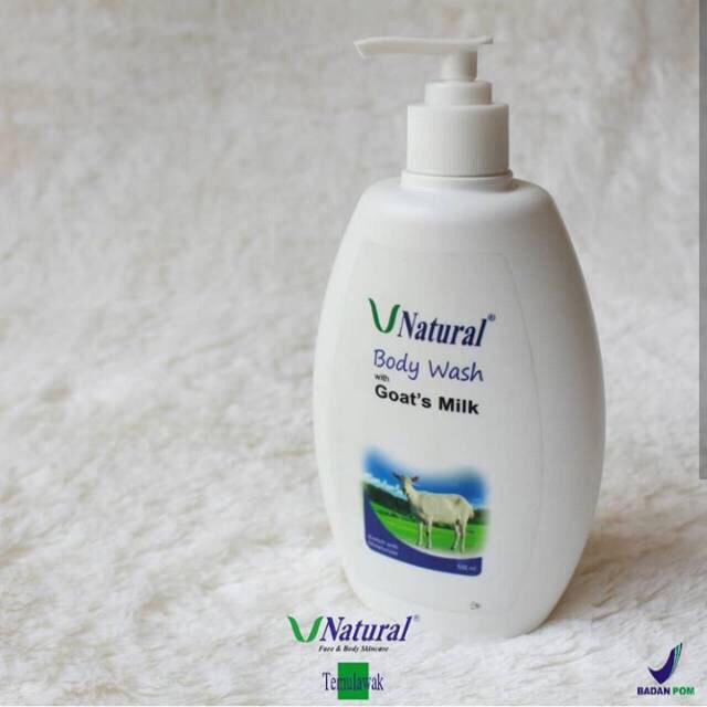 ⭐ BAGUS ⭐ [500ml | V NATURAL BODY WASH 500ML | Brightening Goat Milk Sabun Mandi Cair