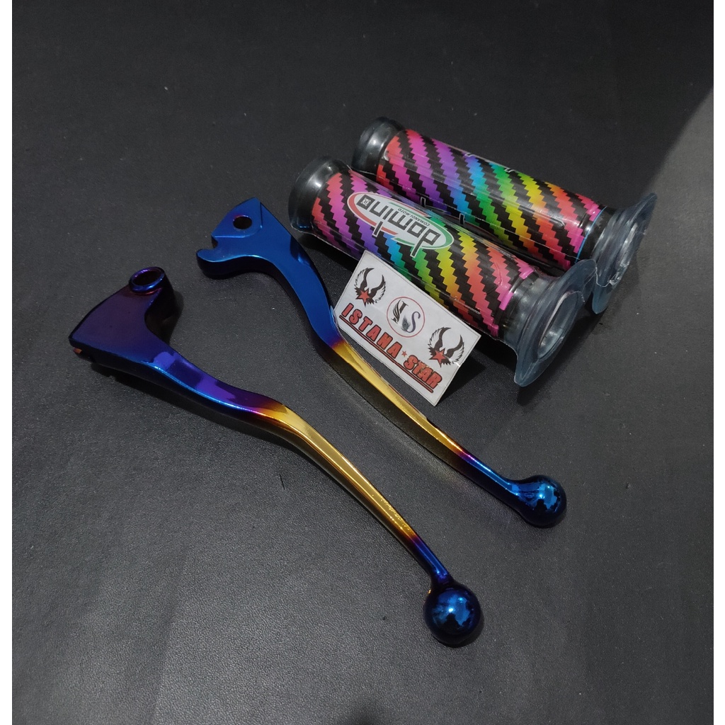 Handle Rem Twotone Vixion Handle 2tone vixion plus grip carbon pelangi