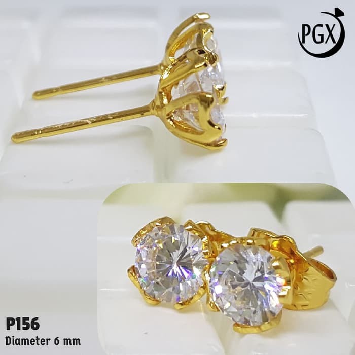 P156 Anting Giwang Berlian Mewah - Perhiasan Imitasi Xuping Lapis Emas