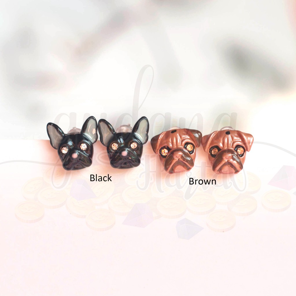 Anting Stud Anjing Bulldog Dog Lucu GH 203424