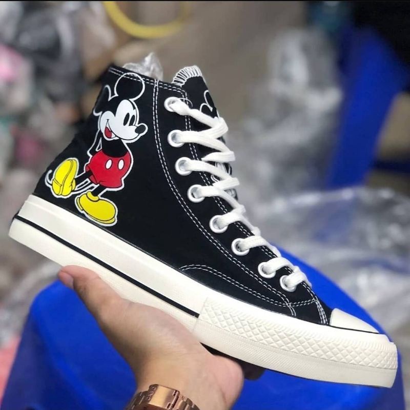 SEPATU IMPORT CONVERSE 70S WITH MICKEY DISNEY HIGH PREMIUM QUALITY VIETNAM SNEAKERS PRIA WANITA CEWEK COWOK KADO HADIAH BERKUALITAS TERJANGKAU AWET