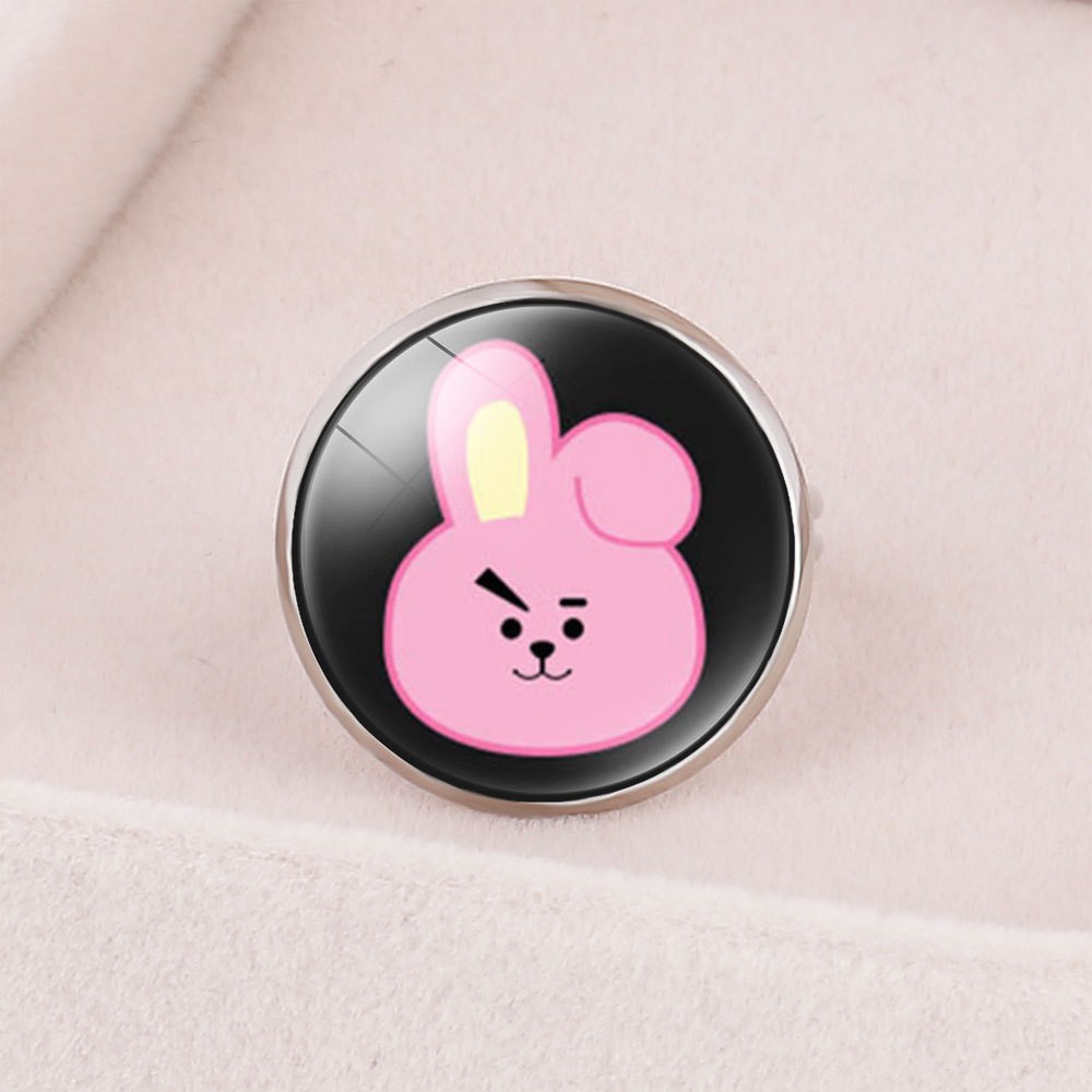 【2.2Promosi】KPOP BTS BT21 Cincin Ring Aksesoris Wanita Lucu Korean Style #KP 20