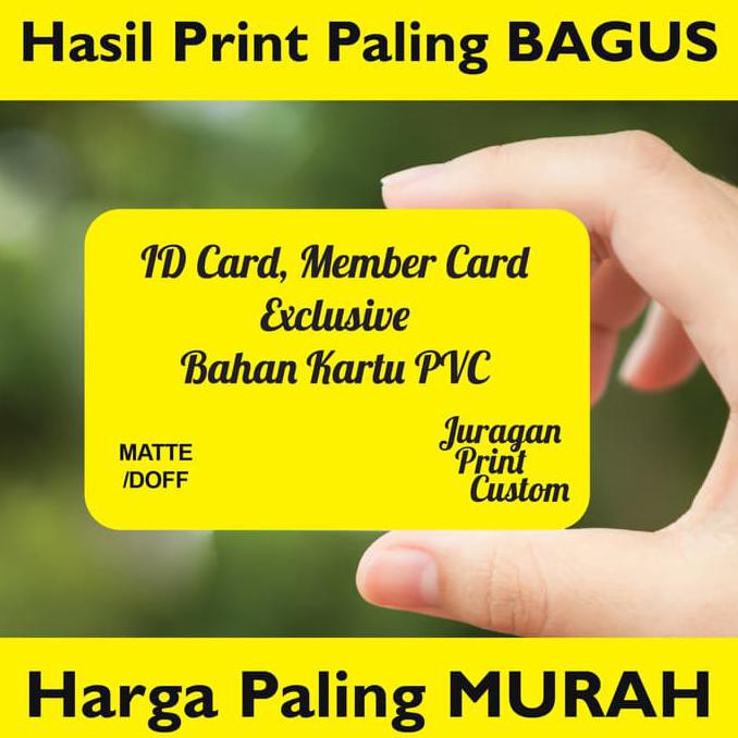 

DISKON HARGA Cetak ID Card Eksklusif Kartu Member Nama PVC DOFF/MATTE AP241