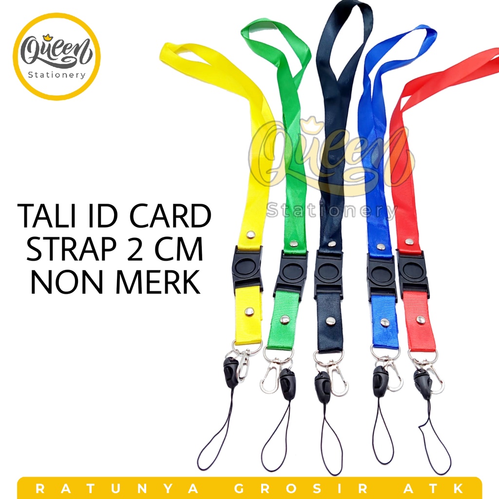 

1 PCS TALI ID CARD STRAP 2CM NON MERK / GANTUNGAN ID CARD / TALI KARTU TANDA PENGENAL