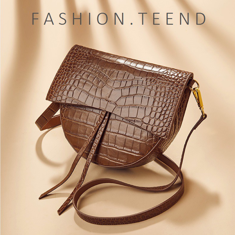 Crocodile pattern, Kulit Sapi Asli, Tas Selempang Wanita,Women's Shoulder Bag,