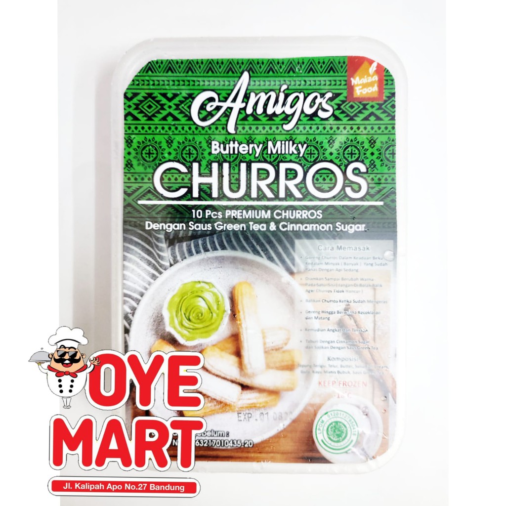 AMIGOS BUTTERY MILKY CHURROS GREEN TEA ISI 10PCS