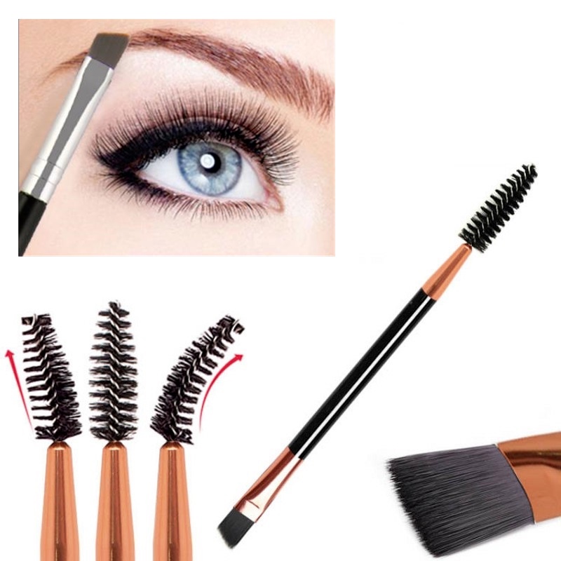 1pc Pensil Alis + Brush Bulu Mata 2 in 1 Multifungsi Adjustable Untuk Makeup / Kosmetik Wanita