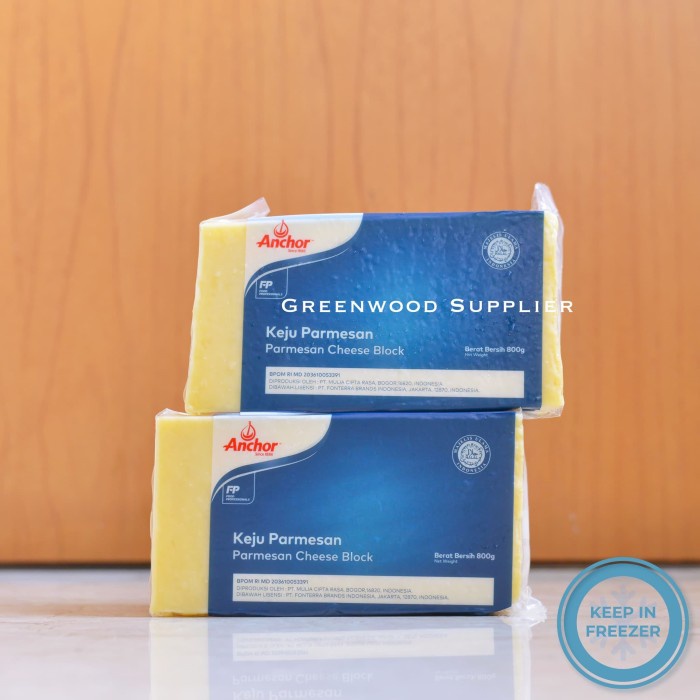 

Ee51 Parmesan Cheese Block / Keju Parmesan Blok 800G (Anchor Brand) 6Gggddv
