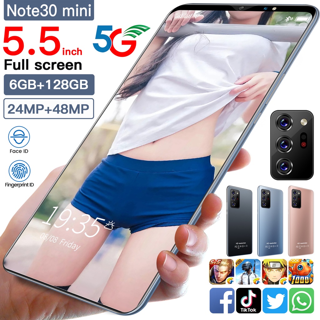 Ponsel Realme 5G Baru Asli 6 + 128 GB Note30 Mini Ponsel dijual WIFI Smartphone Android