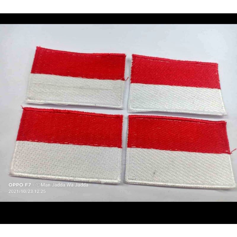 Jual Bed Bordir Bendera Merah Putih 8cmX5cm | Shopee Indonesia