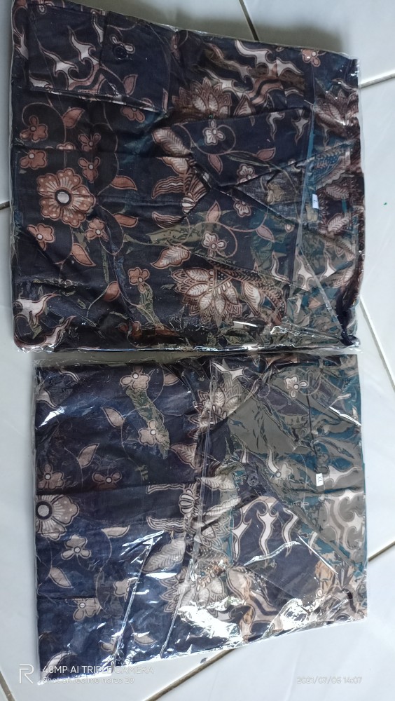 Kemeja Batik Pria Lengan Panjang Size M L Xl Xxl Bswart Batik Hrb026 Kenango Panjang Padi