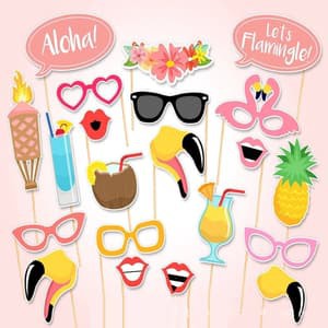 fun prop import photo booth tema flamingo hawai