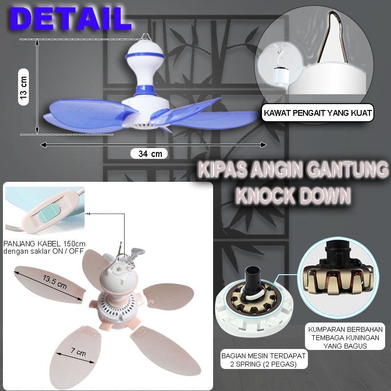 KIPAS ANGIN GANTUNG MINI FAN 20WATT JM-520 JIAMEI