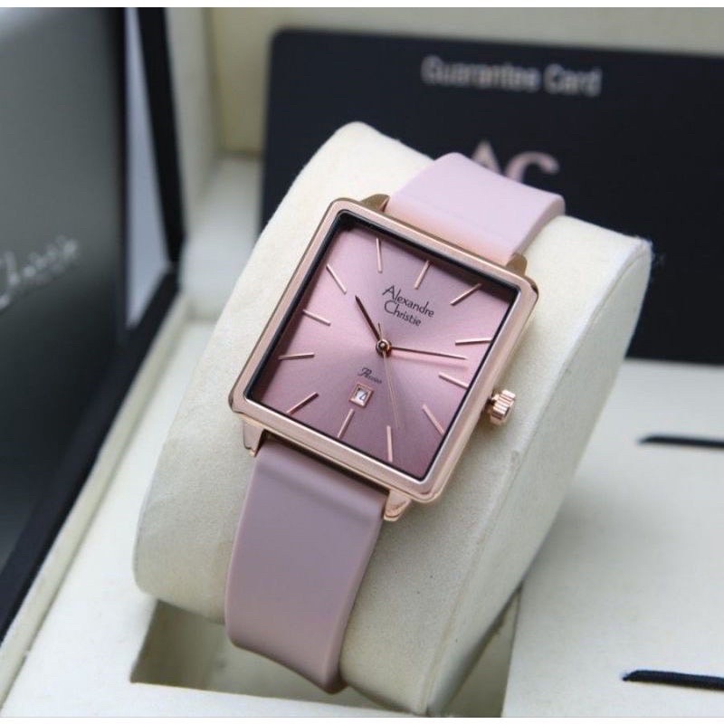 JAM TANGAN WANITA ALEXANDRE CHRISTIE AC 2810 PEACH ORIGINAL