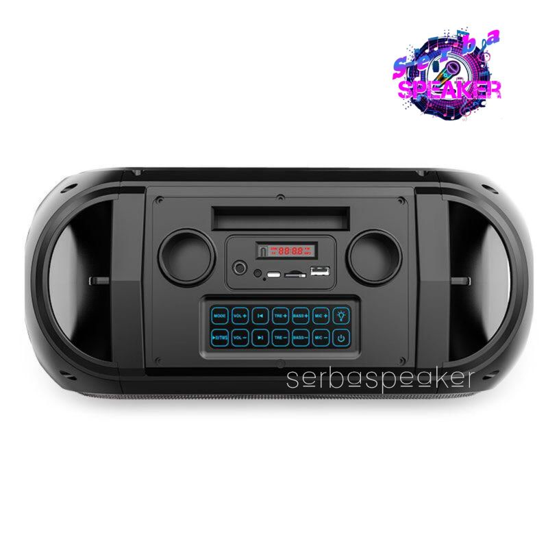 Speaker ZQS4247 Bluetooth Karaoke Super Bass Spiker Portable ERRLY ZQS-4247 Duet Karaoke Free 2 Microphone Wireless