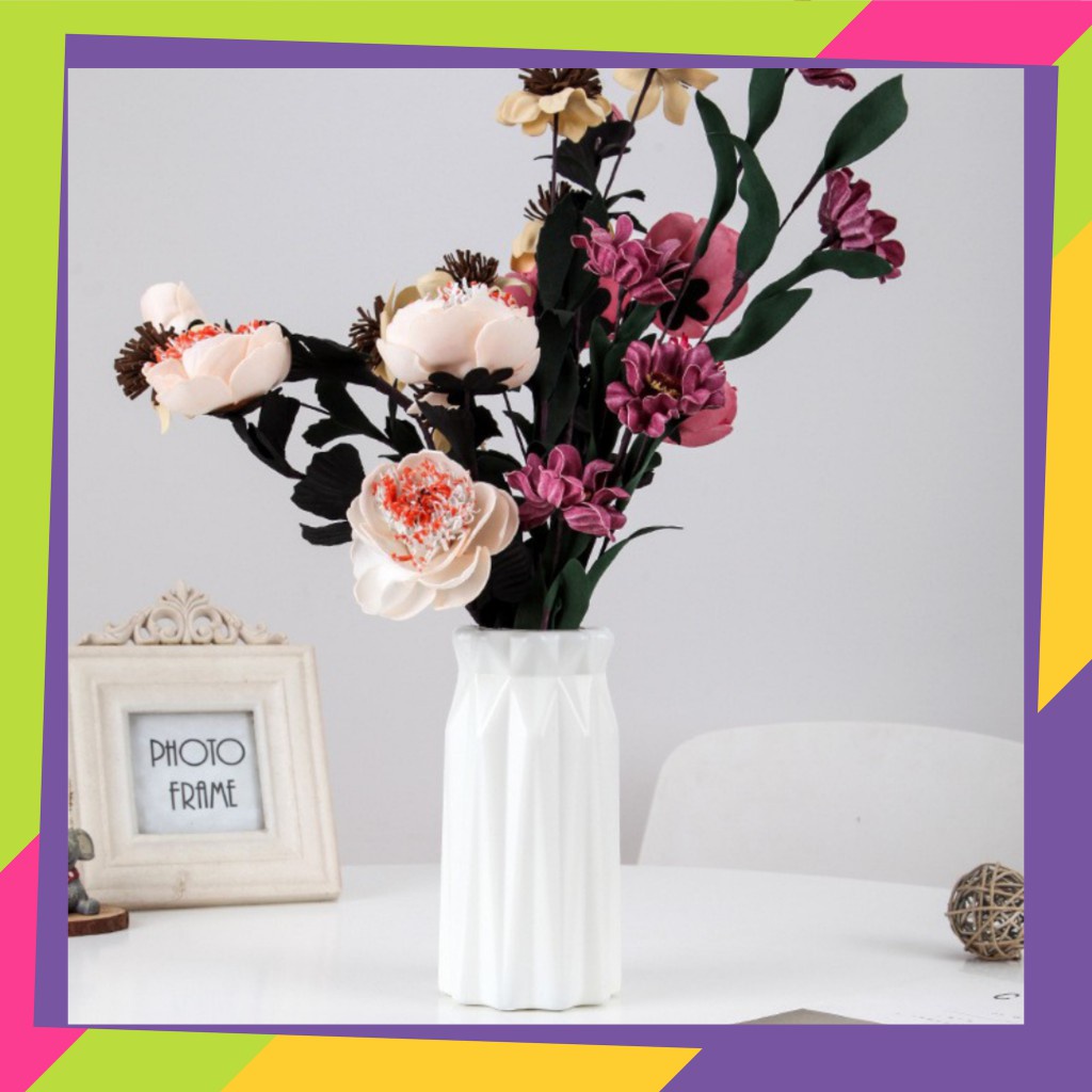 1334D1 / Pot bunga plastik Diamond / Vas bunga plastik gaya Nordic / Pot bunga tanaman Artificial