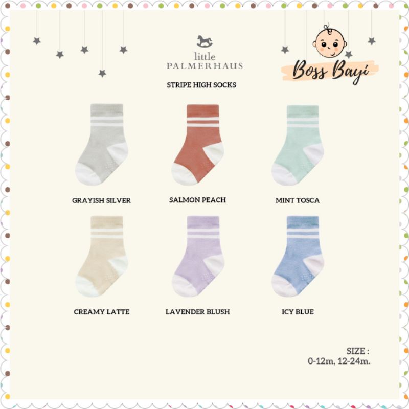 LITTLE PALMERHAUS Stripe High Socks - Kaos Kaki Garis Bayi Anak