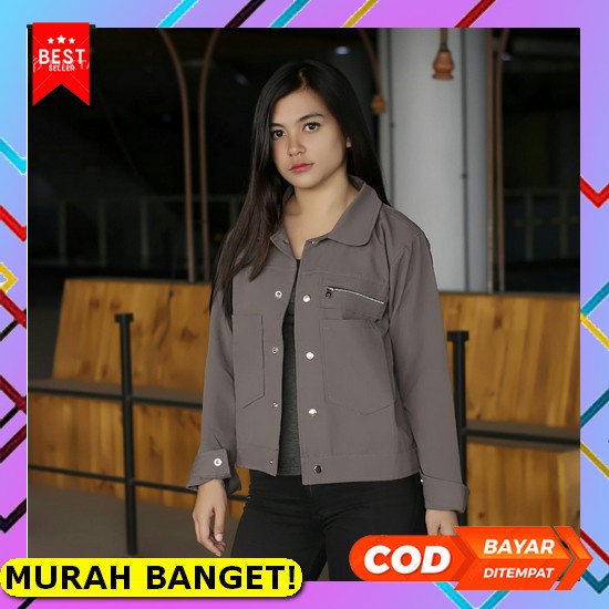 Comfort Jaket Sweater Oversize Wanita Korean Style Jacket Hoodie Korea Polan Jaket - Jaket Pocket Z