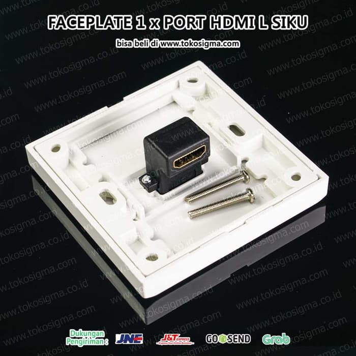 FACEPLATE SINGLE PORT HDMI face plate colokan stop kontak lubang hdmi di dinding