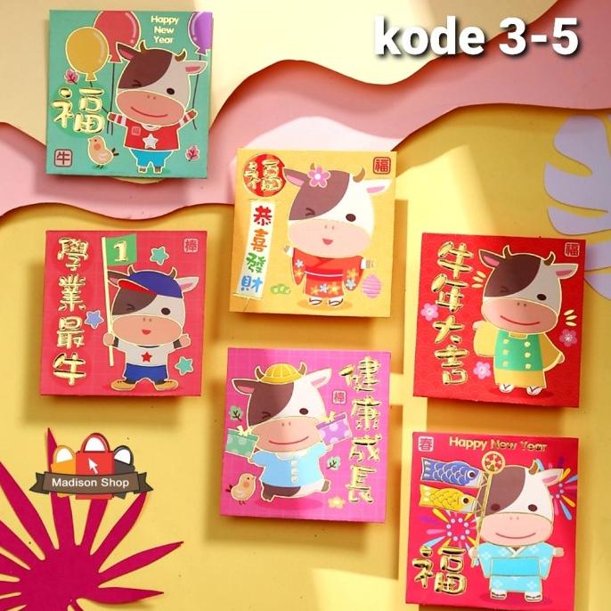 

Angpao Kerbau Kecil Murah isi 6 Ampao kebo Pendek Baru Imlek 2021