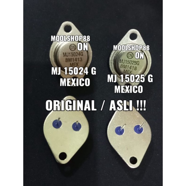 TR TRANSISTOR JENGKOL MJ15024/15025 MJ 15024 15025 MEXICO ORIGINAL ASLI