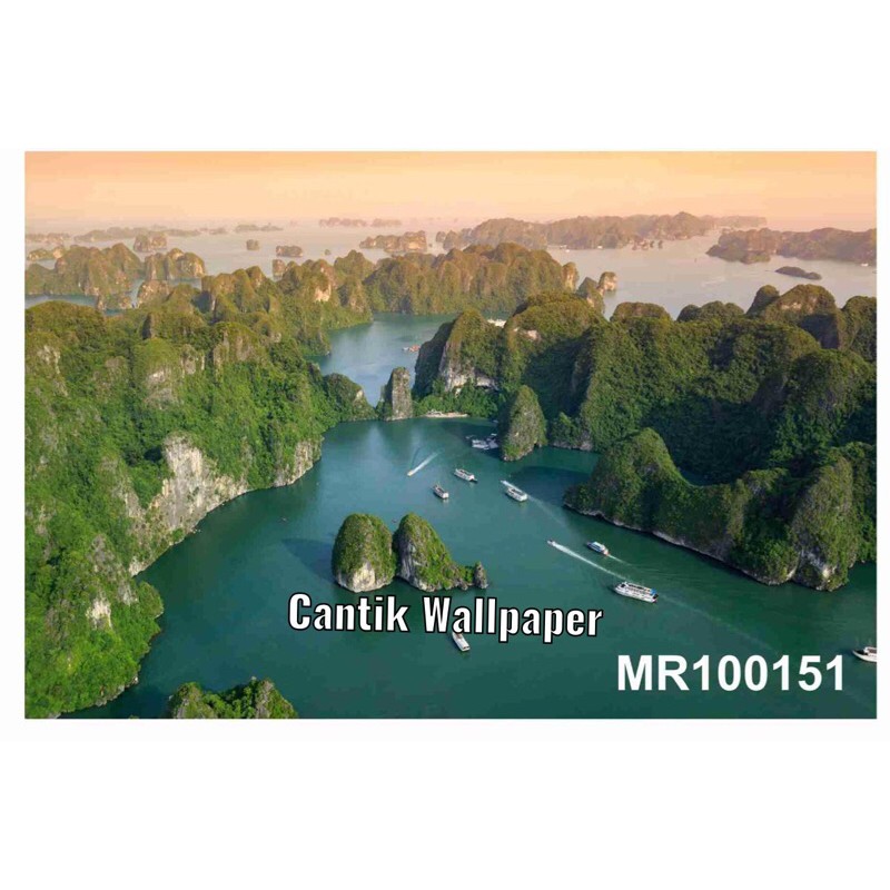 PHOTOWALL MURAL DINDING 3D WALLPAPER MURAL MOTIF PEMANDANGAN PANTAI ALAMI