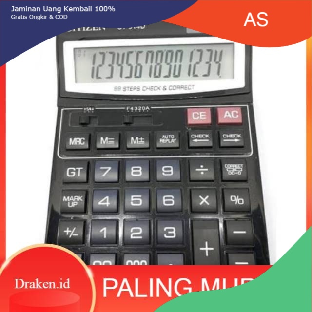 

Murah [COD} Kalkulator Citizen Ct 914 D 14 Digit Besar . Kalkulator Citizen 14 Digit . Kalkulator