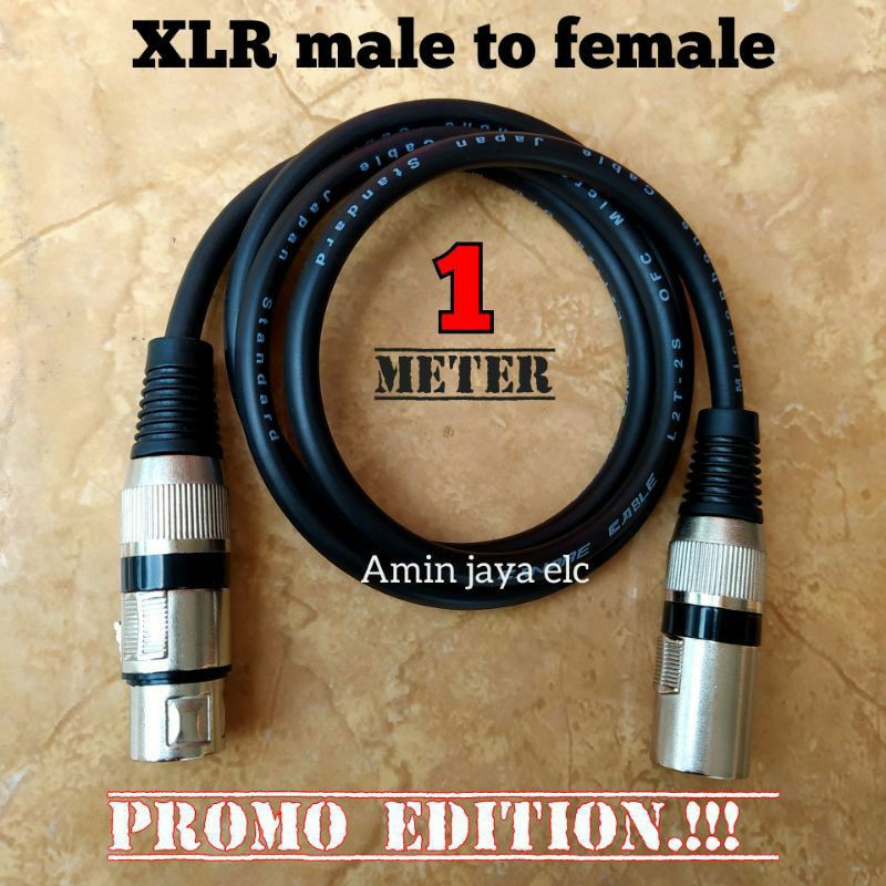 Kabel XLR canon male to female kabel canare 3 pin