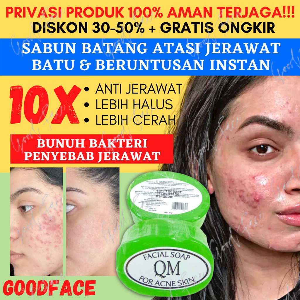 QM FACIAL SOAP FOR ACNE SKIN ORIGINAL BPOM-SABUN QM BPOM