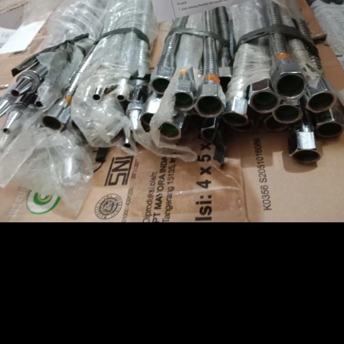 selang stainless steel hose pipe coolant flexible oil 3/8 inch 3/8"