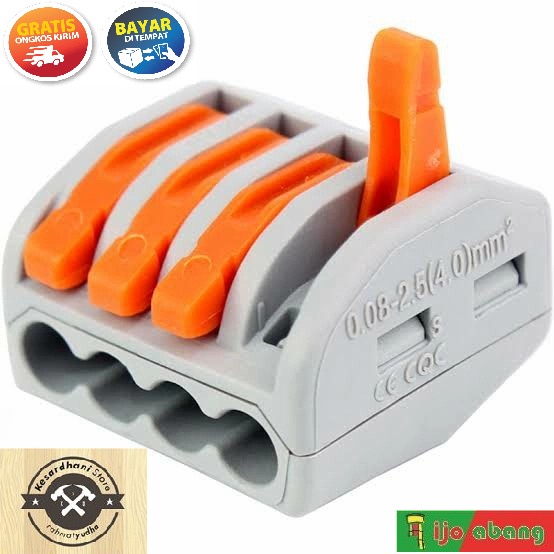 Konektor Sambungan Terminal Kabel Listrik 4 pin Block Connector Plug-in Wire Electricity Electrical Electronik Save Pengaman Pencegah Korsleting