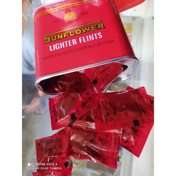 batu api batu korek api sunflower 1kaleng