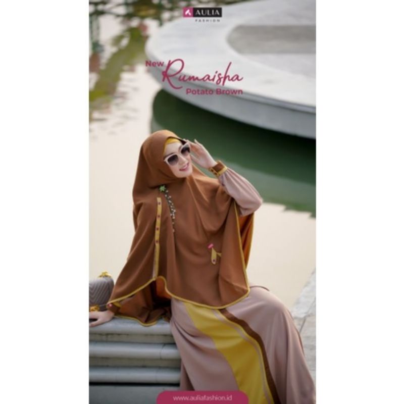 AULIA SET GAMIS NEW RUMAISHA POTATO BROWN