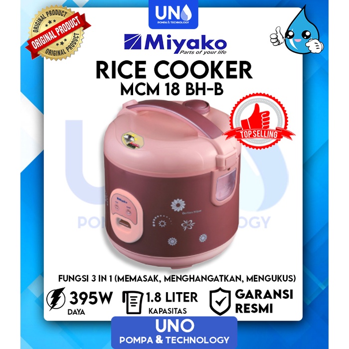 Miyako Magic Com Rice Cooker Penanak Nasi 1,8 liter MCM-18 / MCM18 / MCM 18 BH B