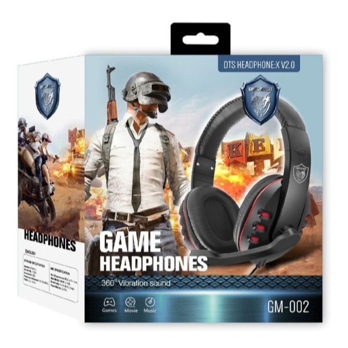 Headphone Gaming super Bass Headset With Mic Support PC GM-002