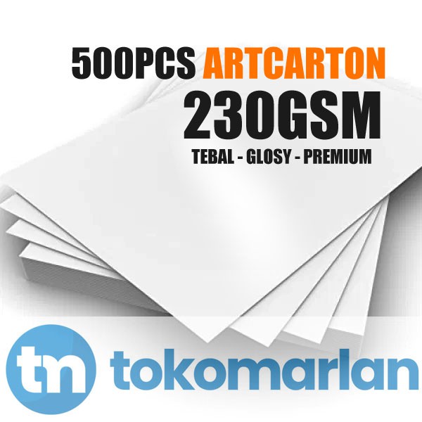

1 RIM / 500 Kertas ArtCarton 230gsm F4 A4 Foto Polaroid Kartu Nama Tanks Card Hangtag Art Carton