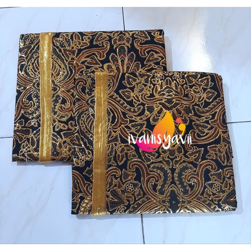 Set Jarik + Blangkon Prodo Pengantin, Motif Pisang Bali