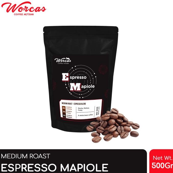 

WORCAS Mapiole Espresso Blend 500 Gram - Medium Roast -Diskon Besar